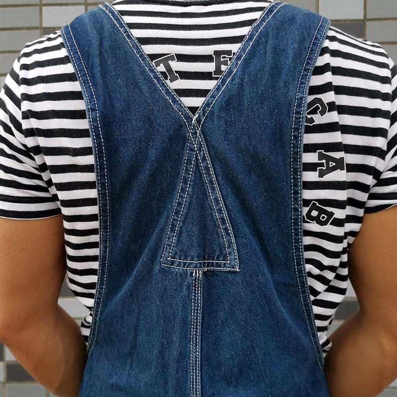 Men's Denim Overalls Large Size Strap Straight Pants Light Blue Shorts Men's Denim Shorts More Sizes 48 50