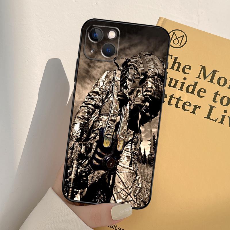 Hunting Animal and Fishing Man Phone Case For iPhone 17 16 14 13 12 11 15 Pro Max Mini XR 16e 15 16 Plus 17 Air Full Cover