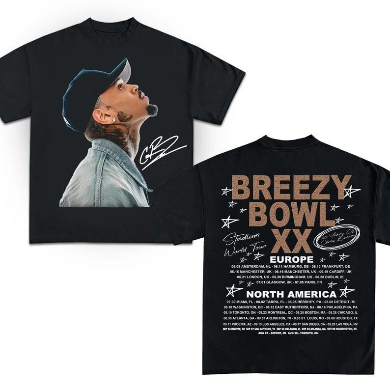Chris Brown Tour Shirt 2025 Chris Brown Tour Breezy Bowl Unisex T-Shirt Unisex T-Shirt S