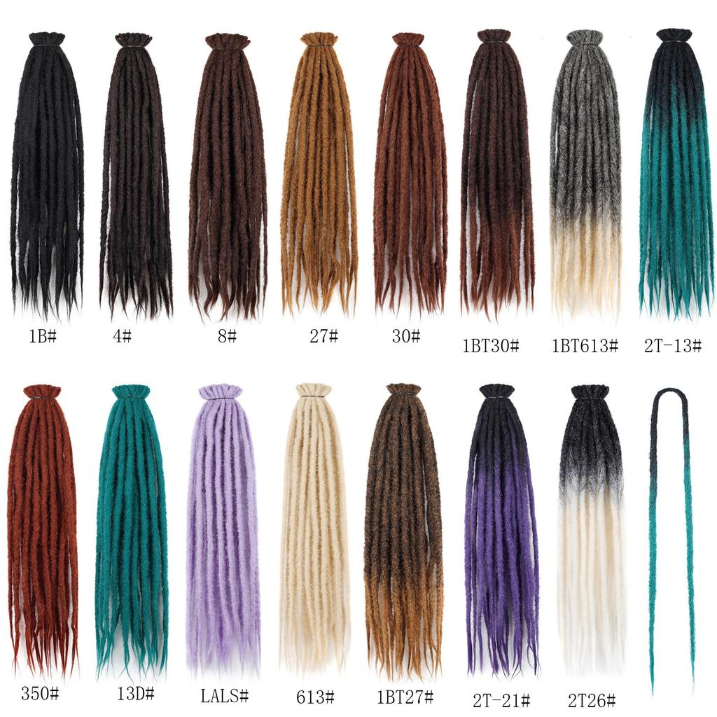10 Stück/Lot Häkelhaar Dreadlock Doppel Afro Flechthaarverlängerung 24 Zoll Häkel-Box Braids Haar Synthetische Schwarze Zöpfe für Frauen