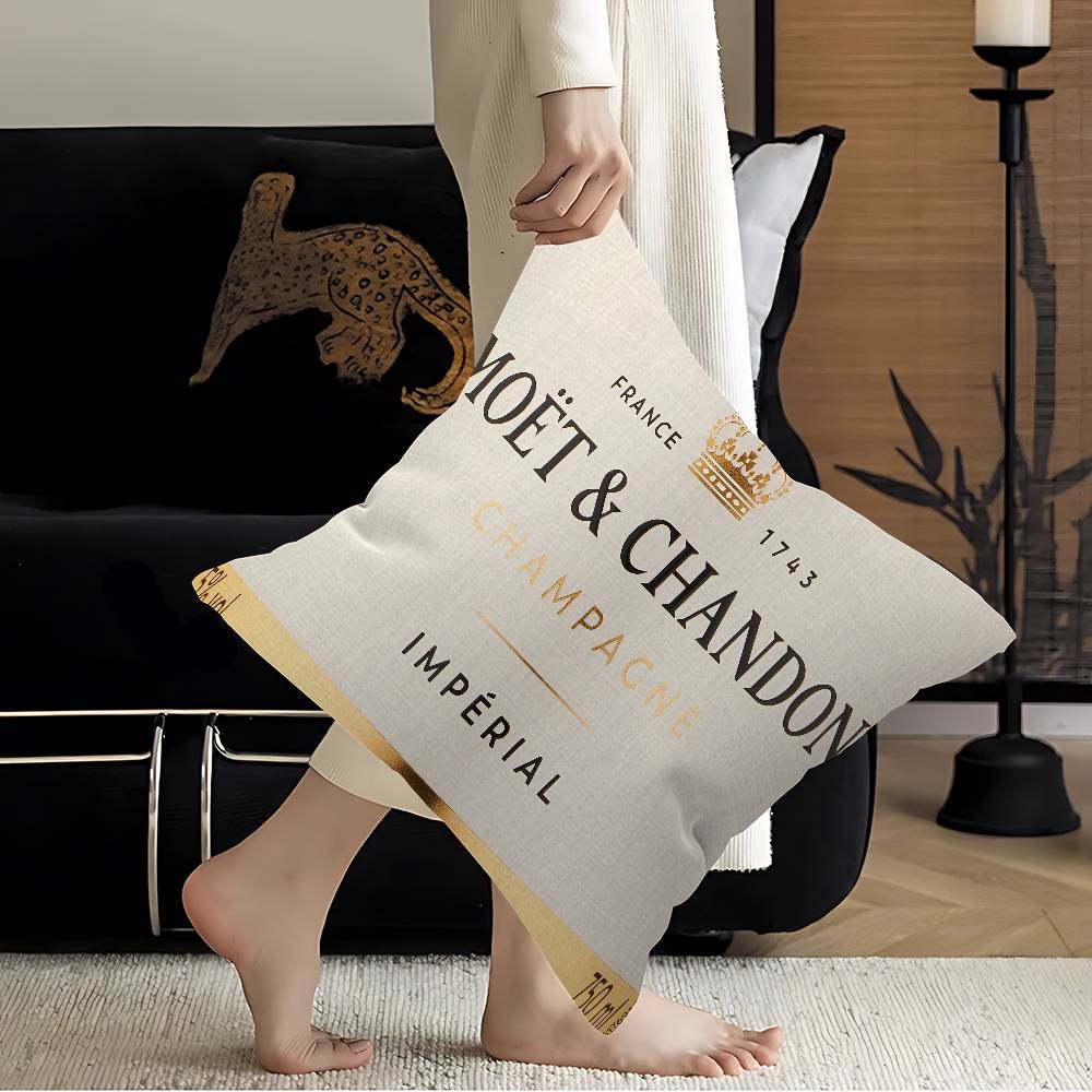 Brand M-Moet C-Chandon Pillow Anime Pillow Sofa Bed Head Pillow Cover Cushion Cover 45x45 Cm Fashion