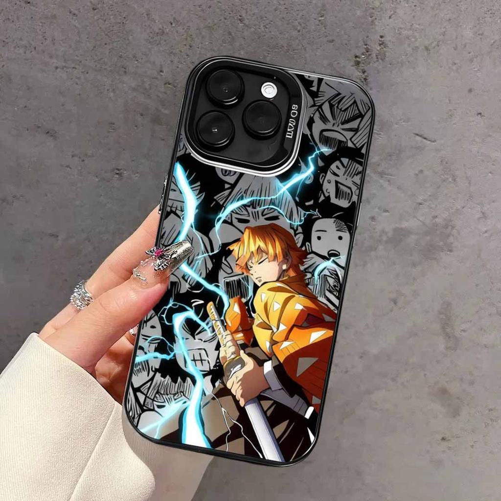 Demon Slayer Cartoon Anime Frosted Case for iPhone 17 Air 16 E 15 14 Plus 13 12 Mini 11 Pro Max Acrylic Sheet Silicone Cover