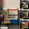 Bauhaus Trendige Linien Kissenbezug Natürliches Leinen Bio-Stoff Beidseitiger Druck Sofa Heimdeko Geschenk Kissenhülle
