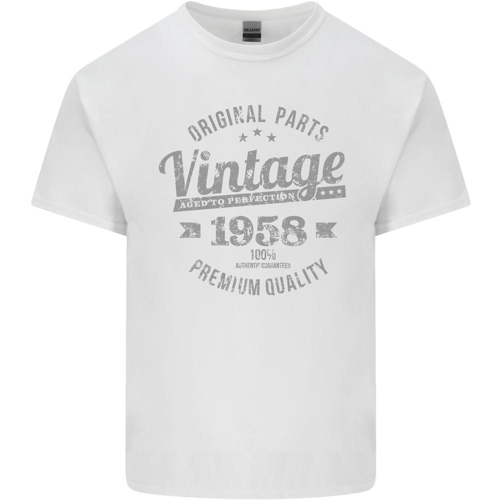 Vintage Year 67th Birthday 1958 Mens Light Cotton T-Shirt White Unisex T-Shirt M