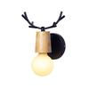 Vintage Deer Antler Wood & Iron LED Wall Lamp for Modern Interiors