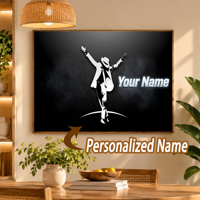 Custom Name Michael Jackson 5D Diamond Painting Personalized Full Drill Diamond Art Kit Gift