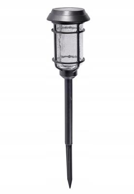 Lampka Solarna Ogrodowa Wbijana LED Zmienne Kolory Czarna 42cm 1szt