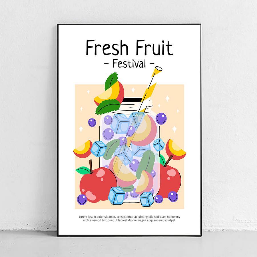 Fruit Market Strawberry Lemon Orange Banana Cherry Wall Art Nordic Posters Pictures For Living Room Decor Canvas Prints Painting