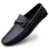 Fashion Luxury Brand Mens Leather Shoes Casual Driving Shoes Men Anti-skid Business Loafers High Quality Male Casual Shoes Slip on Flats