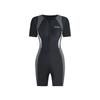 Swimsuit Women's One-piece Short-sleeved Quarter-pants Conservative Slimming Student Sports Large Size Hot