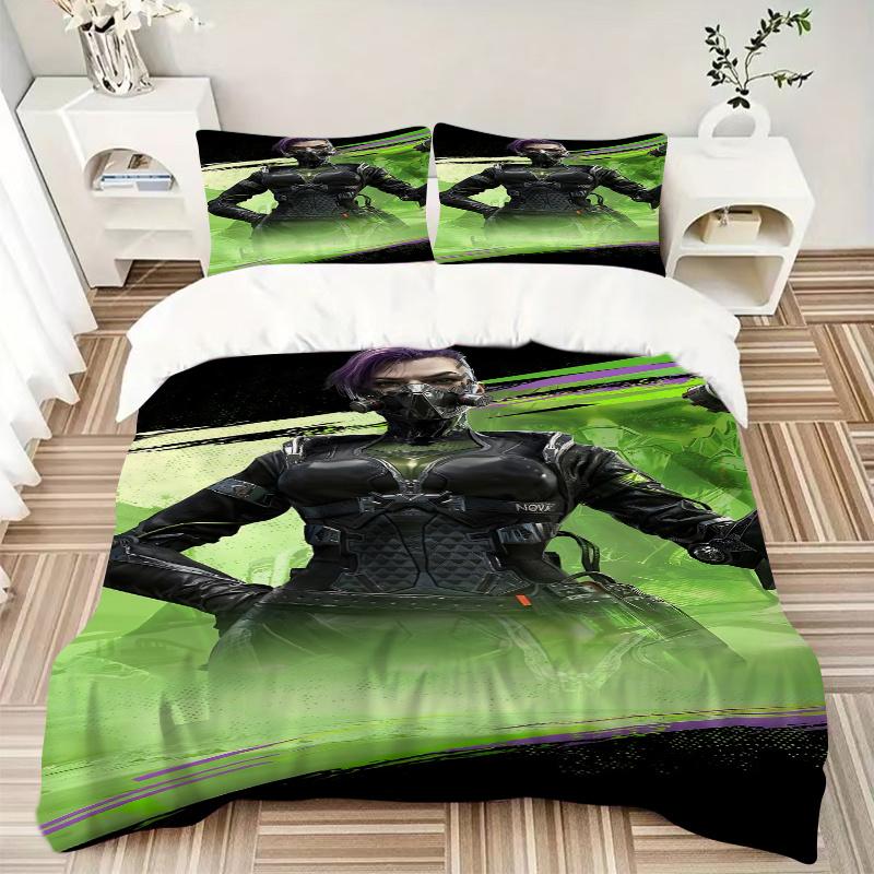 3-teiliges Nova-Futuristic-Warrior-Kostüm-Heimdekorations-Bettwäscheset – Universelles Dreiteiler-Set für Schlafzimmer, Gästezimmer, Wohnzimmer, Hotel – Perfekt für