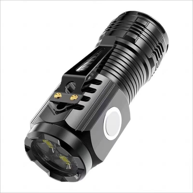 Steel Cannon Flashlight Strong Rechargeable Super Bright Portable Outdoor Lighting Remote Light