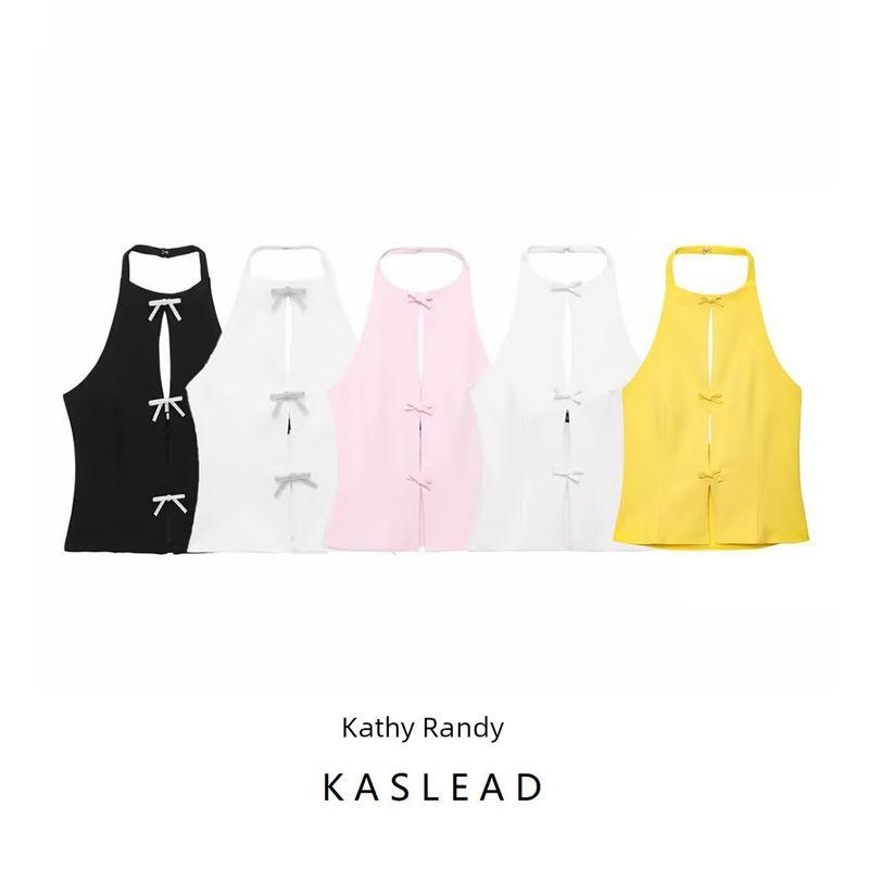 Kaslead New Arrival Women's Clothing Fashion Style Fashion Hanging Collar Tops Culottes 4772009 3152502