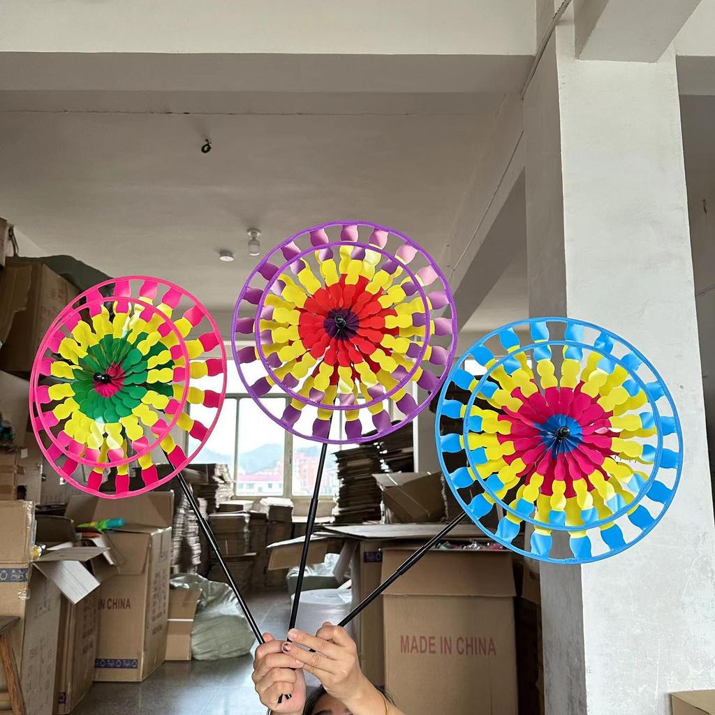 Children's Smiley Face Sunflower Pinwheel with Cartoon Design