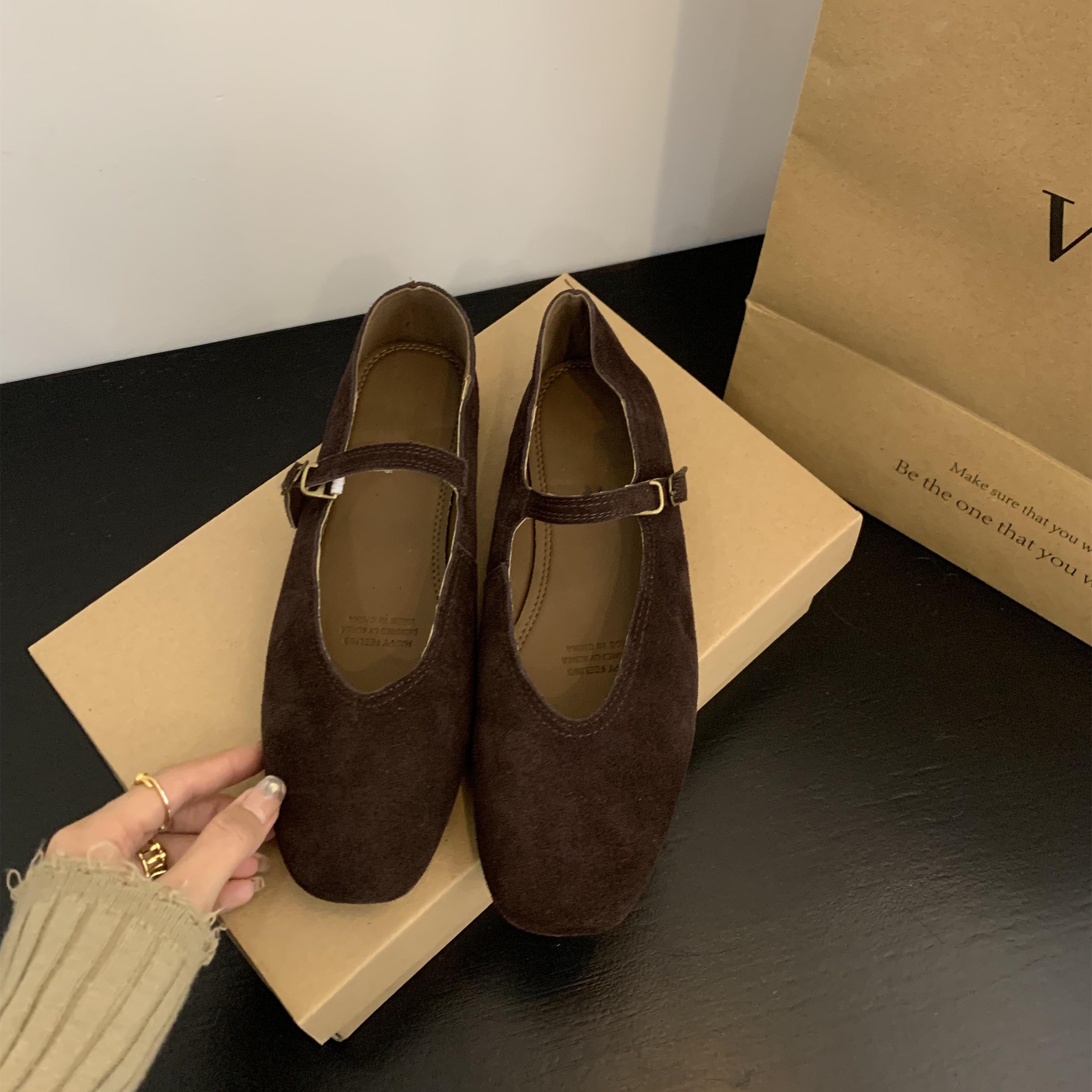 

Мода Bailamos Совершенно новые женские балетки с круглым носком, неглубокие, слипоны, женские повседневные балетки, элегантные туфли из мягкой натуральной кожи, размер 41 39 кофейный