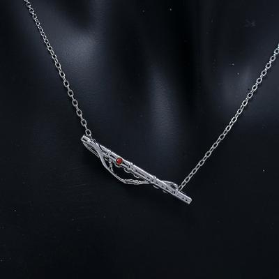 Klassische minimalistische Anime Peripherie Halskette Anhänger Ornament Kreuz Flöte Choker Anhänger Halskette für Frauen edlen Schmuck