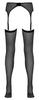 NO:XQSE - Sexy Mesh Garter Belt + Stockings Black S/M