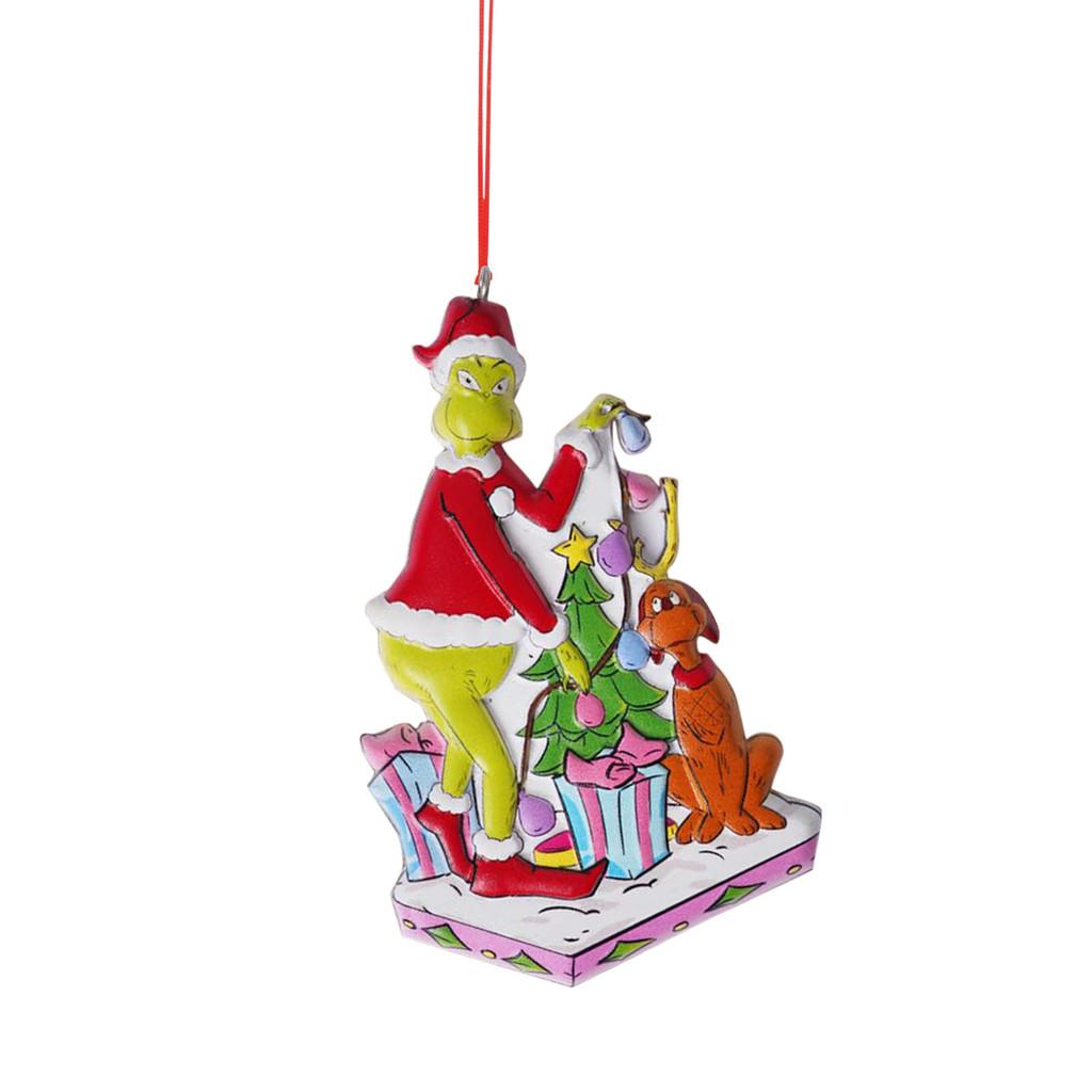 Green Enchanting Monster Christmas Decor Vibrant Acrylic Hanging Ornament For Auto