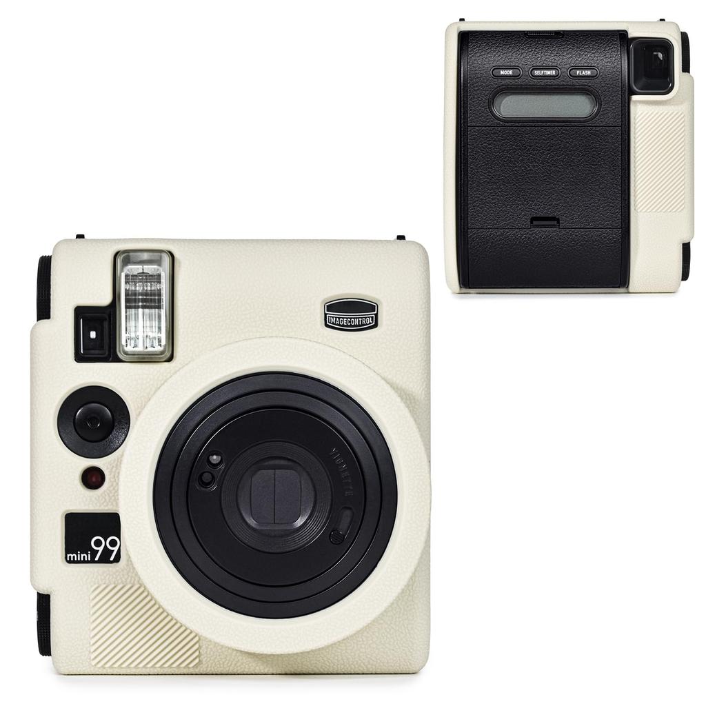 Rieibi Instax Mini 99 Case, Instax Mini 99 Case, Instax Mini 99 Camera Cover, Silicone Protective Cover - White