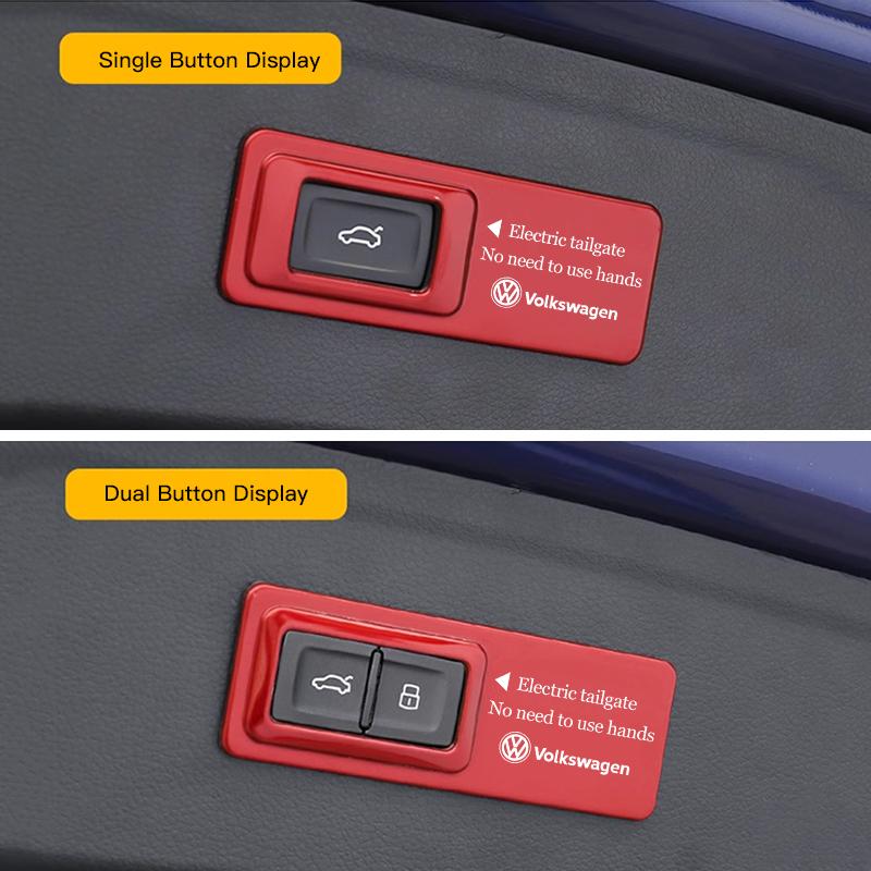 Car Trunk Warning Sticker Electric Tailgate Lifting Cover For VW Golf Polo Tiguan Touran Jetta Passat CC T5 GTI Magotan Scirocco