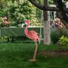Flamingo Standbeeld Metaal Tuindecor Groot Buiten Dierenbeeldje voor Plant Tuin Evenement Feeën Miniature Versiering