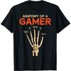 Anatomy Of A Gamer Skeleton Hand Funny Men Boys Kids Teens T-Shirt