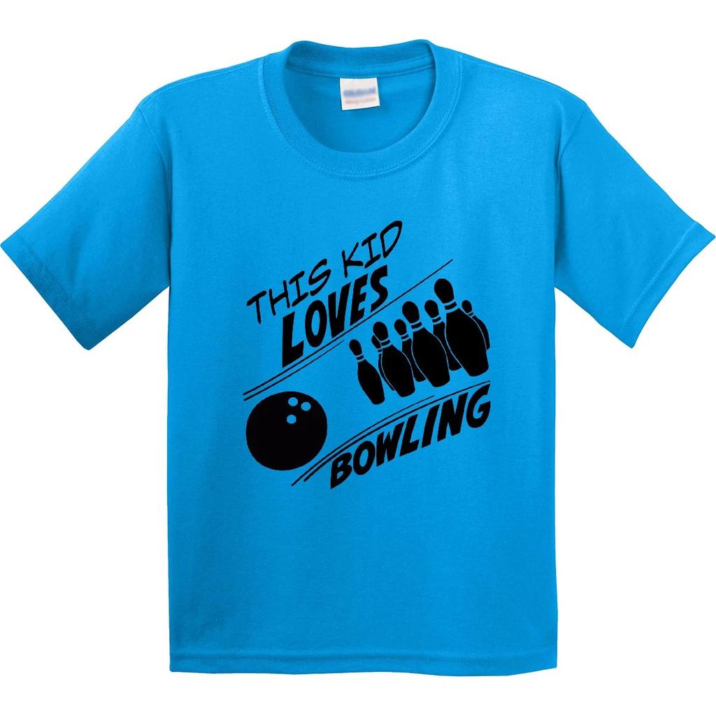 Inktastic This Kid Loves Bowling Youth T-Shirt Activities Child New Fan Family