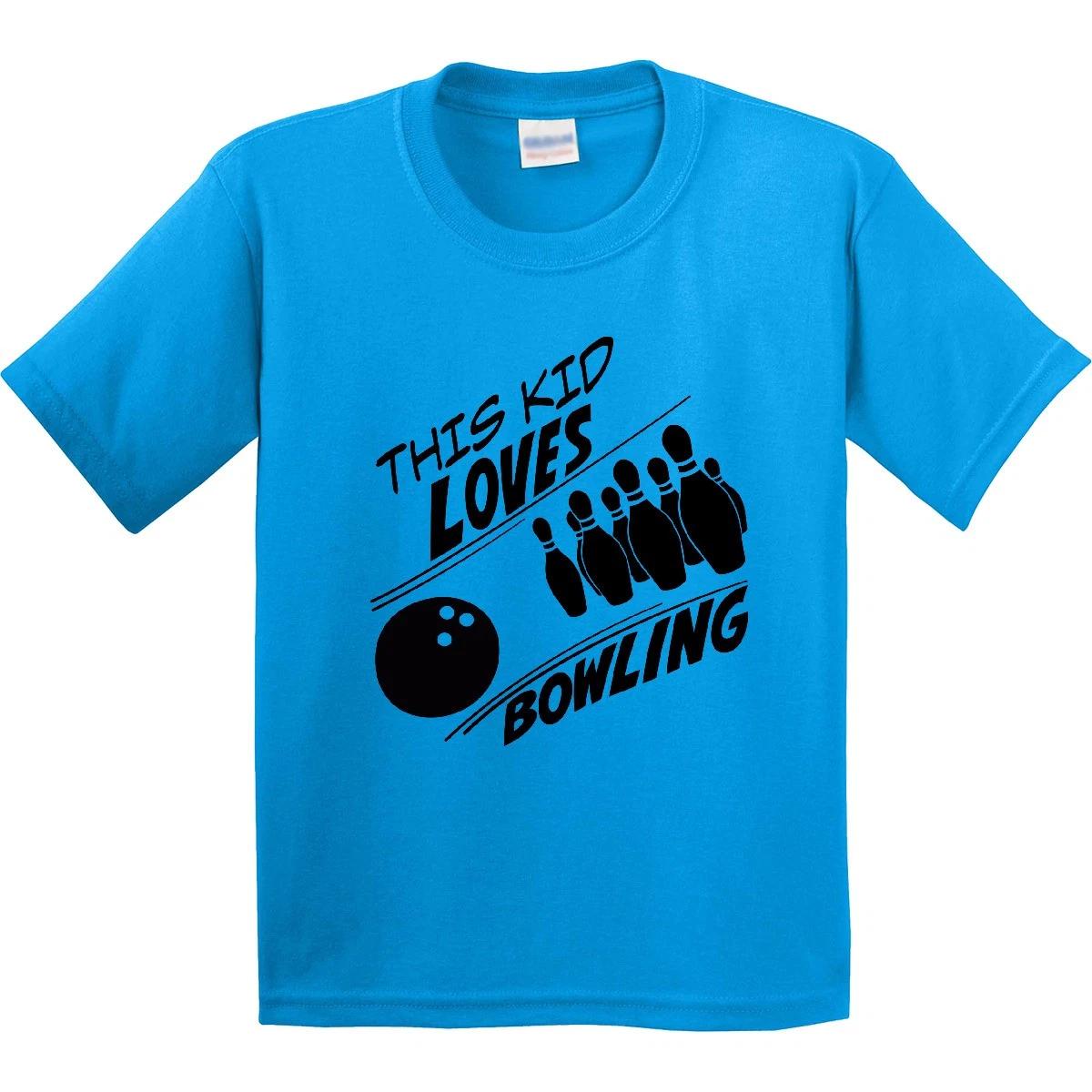 

Inktastic This Kid Loves Bowling Youth T-Shirt Activities Child New Fan Family 100