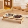 Anti-tip Ceramic Double Bowl for Cats & Small Dogs
