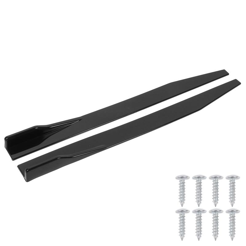 Car Side Skirt Splitter Lip Winglet Diffuser  for Sedan and Hatchback 120cm/47.2in Glossy Black Car Side Skirt