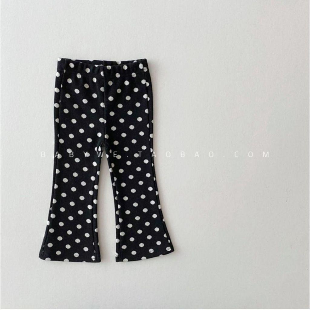 Girls' Fleece-Lined/Unlined Flare Pants - Autumn/Winter Korean Style Children's Long Trousers