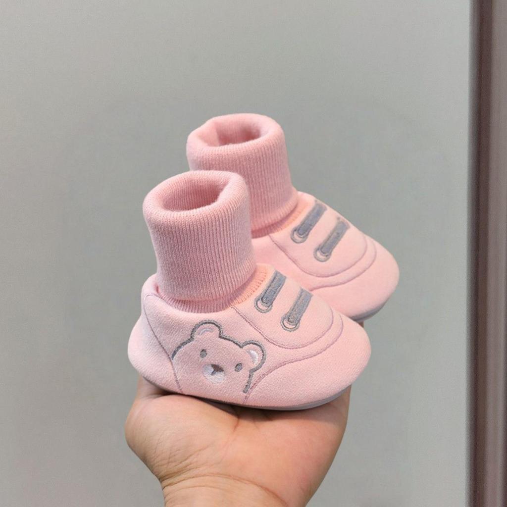 Soft Sole First Walker Non-Slip Cotton Baby Shoes for 6-12 Months