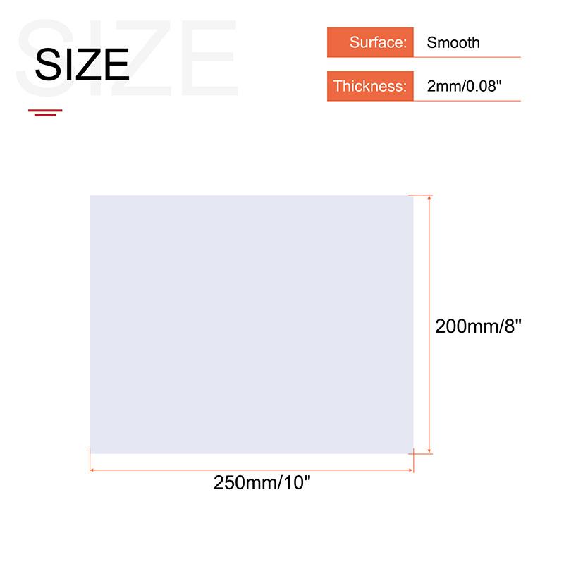 4 Stück ABS-Kunststoffplatte 250x200mm Weiße Platte Dicke 0,5/1,5/2/3mm für Modellbau DIY-Bastelarbeiten Panel