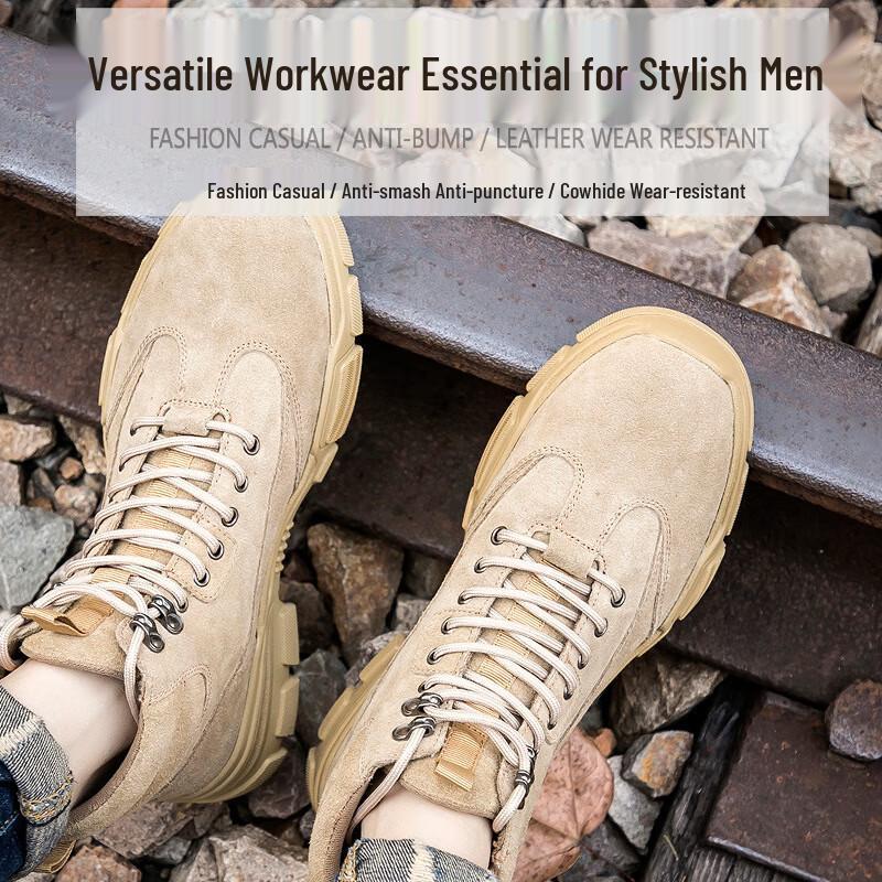 

Мужские защитные рабочие ботинки со стальным подноском 36