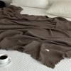 1pc Blanket 100% Cotton Sofa Towel Tassels Bed Linen Solid Color Shawl Manta Skin-friendly Plaid Home Blankets