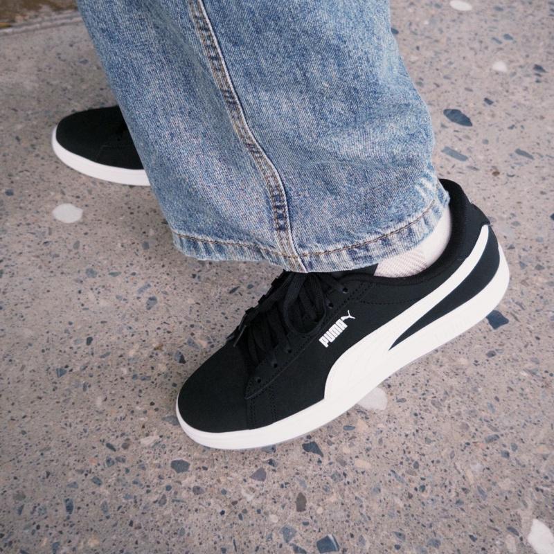 Puma Smash 3.0 Buck Zapatillas Cómodas de Caña Baja Zapatillas Unisex Negro 392336-01