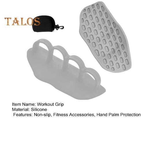 1 Pair Weight Lifting Grips Anti-Slip Silicone Men Women Gym Workout Grips Hand Palm Protection Dumbbell Pull-Up Exercise Training Fingerless Gloves