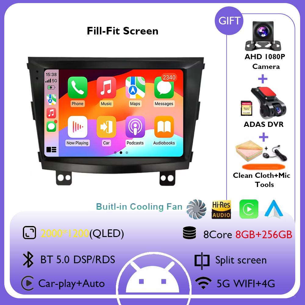 Android 14 For SsangYong Tivolan Tivoli 2014 - 2017 Car Video Multimedia QLED 4G+WIFI DSP GPS Radio Player 360 Camera Head Unit