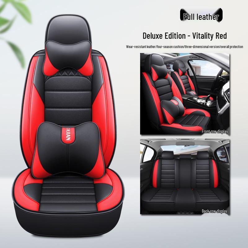 All-Season Leather & Ice Silk Car Seat Cushions for Golf Corolla RAV4 Romeo