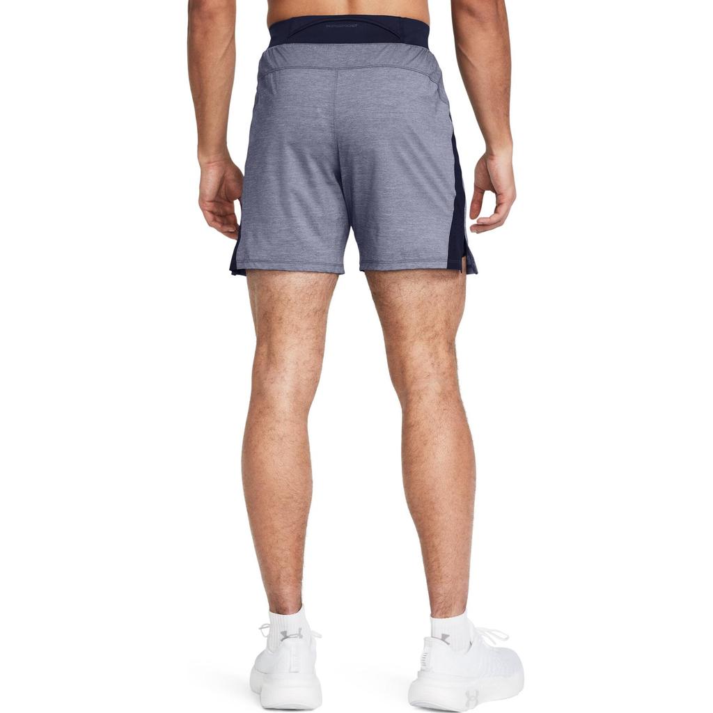 Under Armour Logo Color Block Straight Leg Sports Shorts Men Shorts Navy-Blue 1376510-410