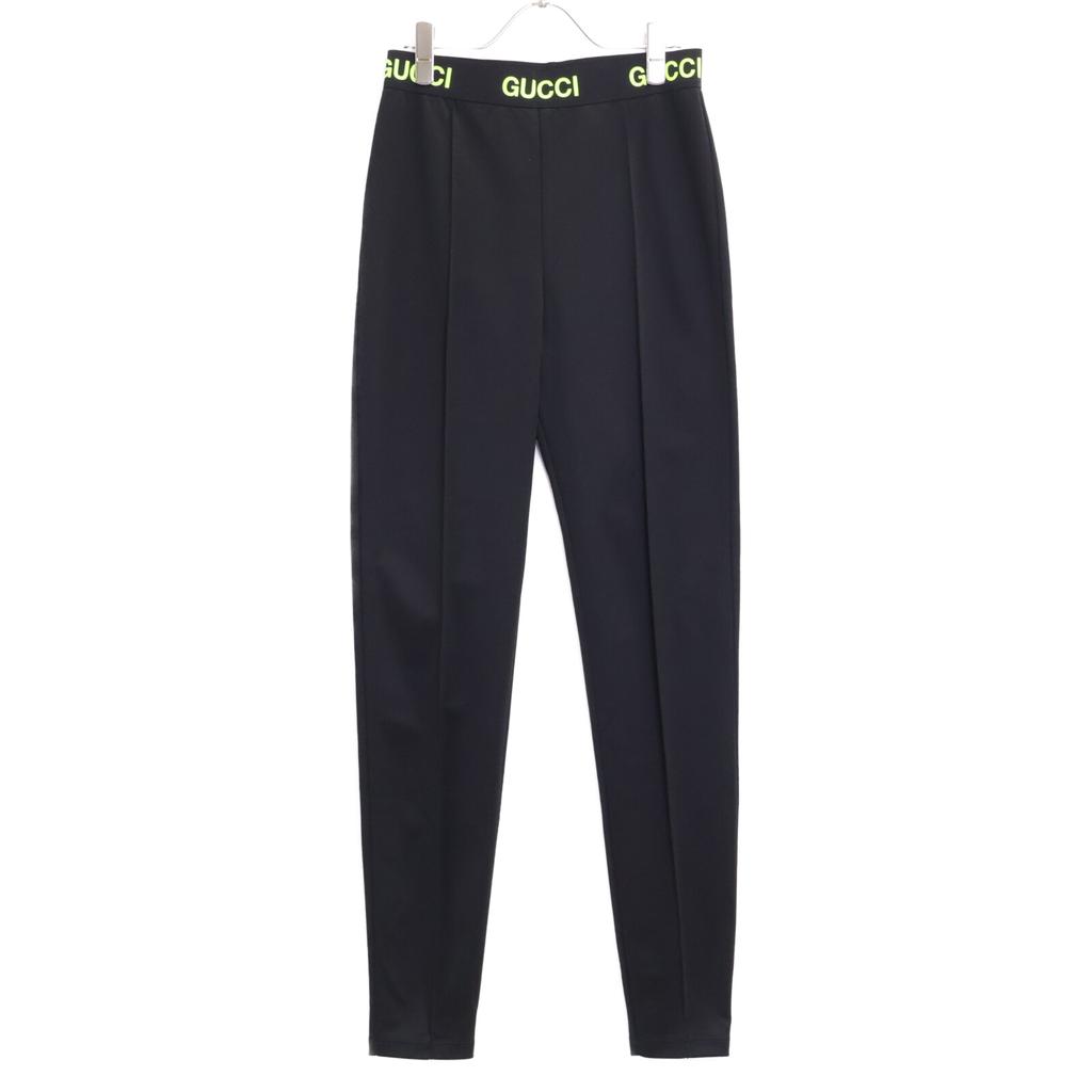 Gucci 693082 Black Logo Leggings Pants Bottoms M blackUsed