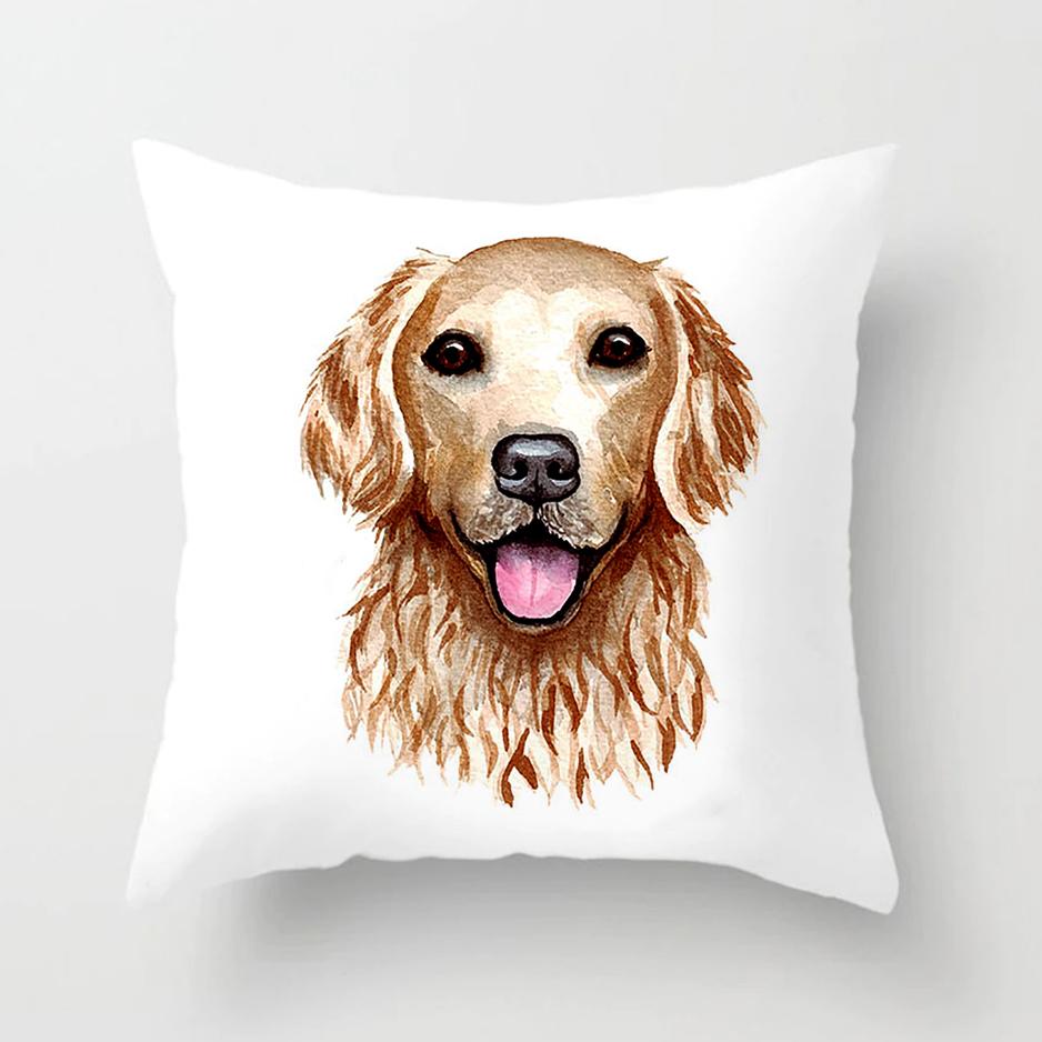 Чехол для подушки с рисунком собаки из мультфильма 4545 см наволочка для дивана подушки для детской комнаты чехол для подушки из полиэстера для домашнего декора Cojin 450mm450mm 6279₽