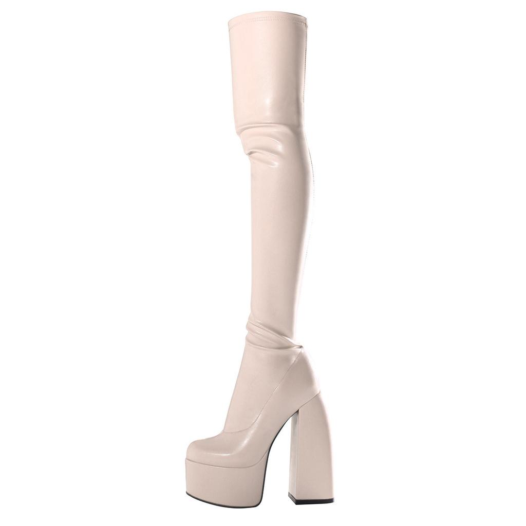 Sexy boots autumn and winter new European and American sexy knee boots high water platform high heel knee boots