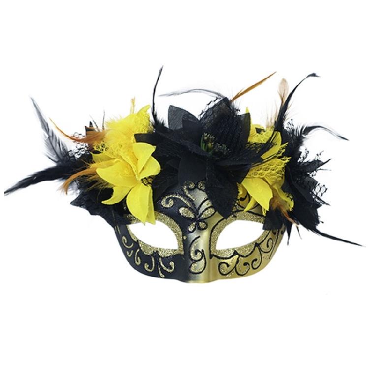 

Feathered Mask Masquerade Mask Half Face Mask Feathered Cosplay Mask for Men Women Masquerade Halloween Cosplay золотий