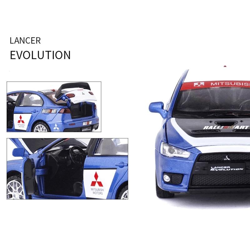 1/32 Mitsubishi Lancer Evolution Model Závodního Auta ze Slitiny Kovový Odlévaný Model Auta Simulační Sběratelský Předmět Dětský Dárek