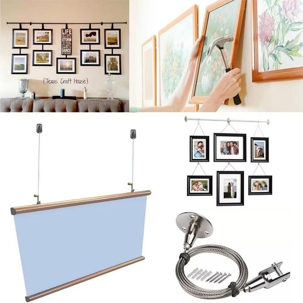 1Pcs 1.5mm Wire Rope Suspension Kit Hanging Cable Kit for Lighting Fixtures and Picture Decoration