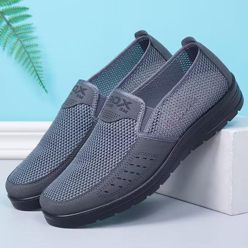 ****** and Summer New Old ******* Cloth Shoes Single Mesh Shoes Breathable One Pedal Single Shoes S**t Sole Middle-aged and Elderly Father Shoes