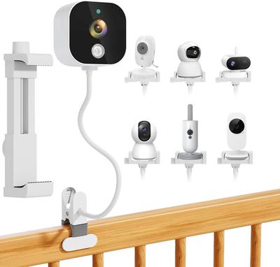 ZAIDER Baby Monitor Mount Baby Camera Stand Arm [2-Way Fixed/Clip-on & 1/4-inch Screw] Compatible with ABM900/ABM570/ABM600/ABM800 and Other Models. N