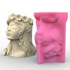 Wreath Girls Pen Holder Pot Silicone Mold Epoxy Resin Mold Table Ornament Mold