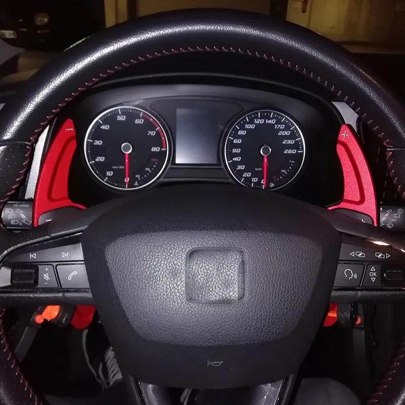 Car Steering Wheel DSG Shifter Extension Shift Paddle For Seat Alhambra Ateca Leon4 5F FR Cupra Accessories 2pcs